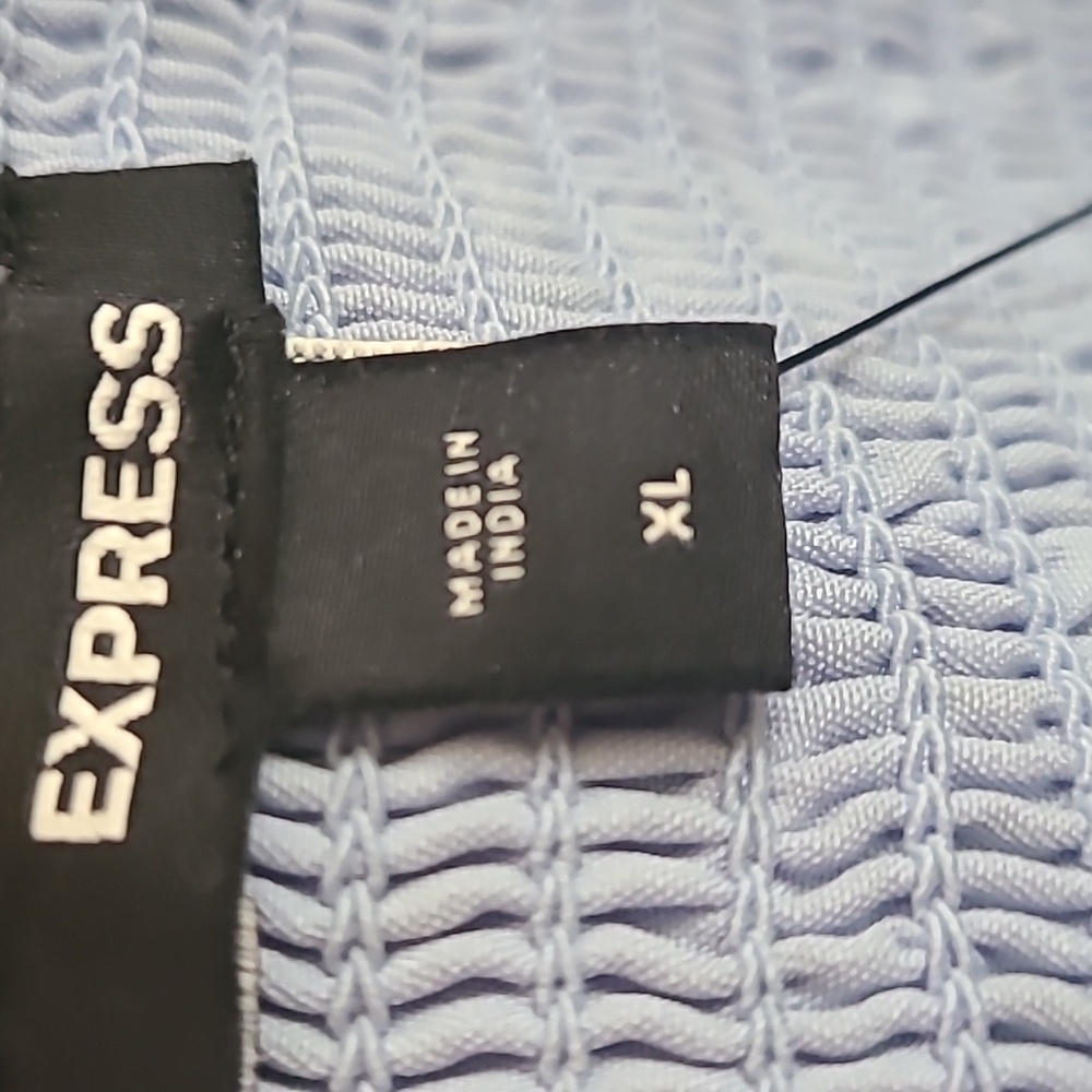 EXPRESS V NECK POLK- A-DOT MAXI DRESS size XL - Picture 4 of 9